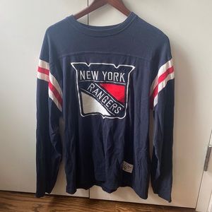 VINTAGE NYR Stitched Logo Long Sleeve
